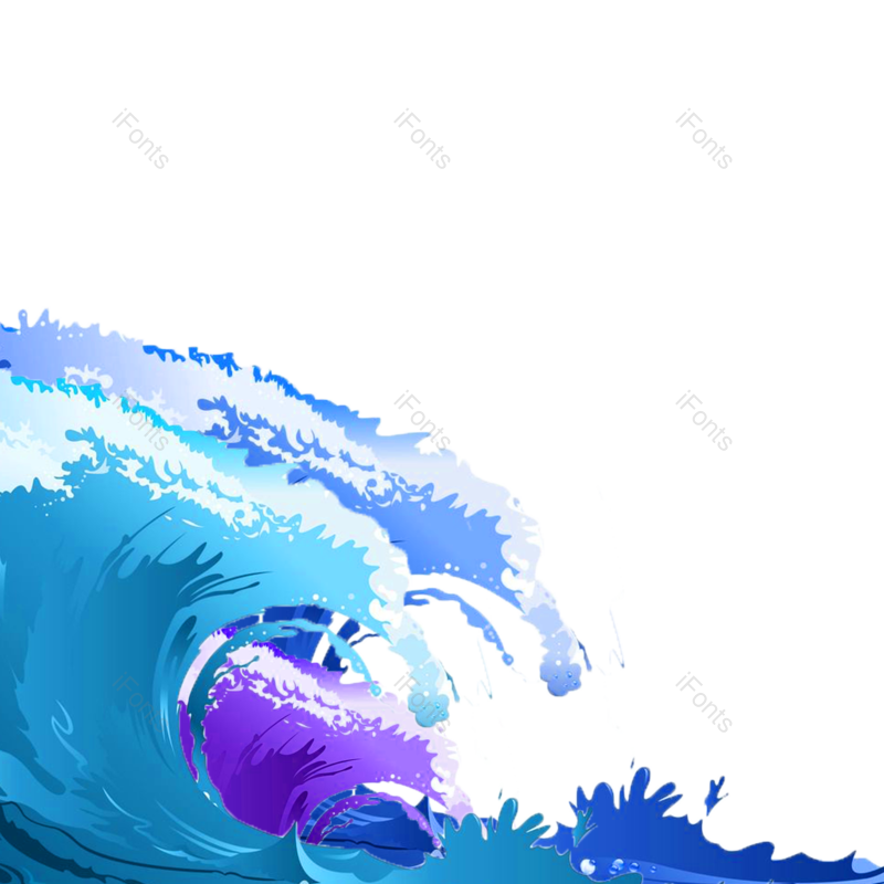 水花图片,海洋元素,波浪PNG,手绘波浪免抠素材